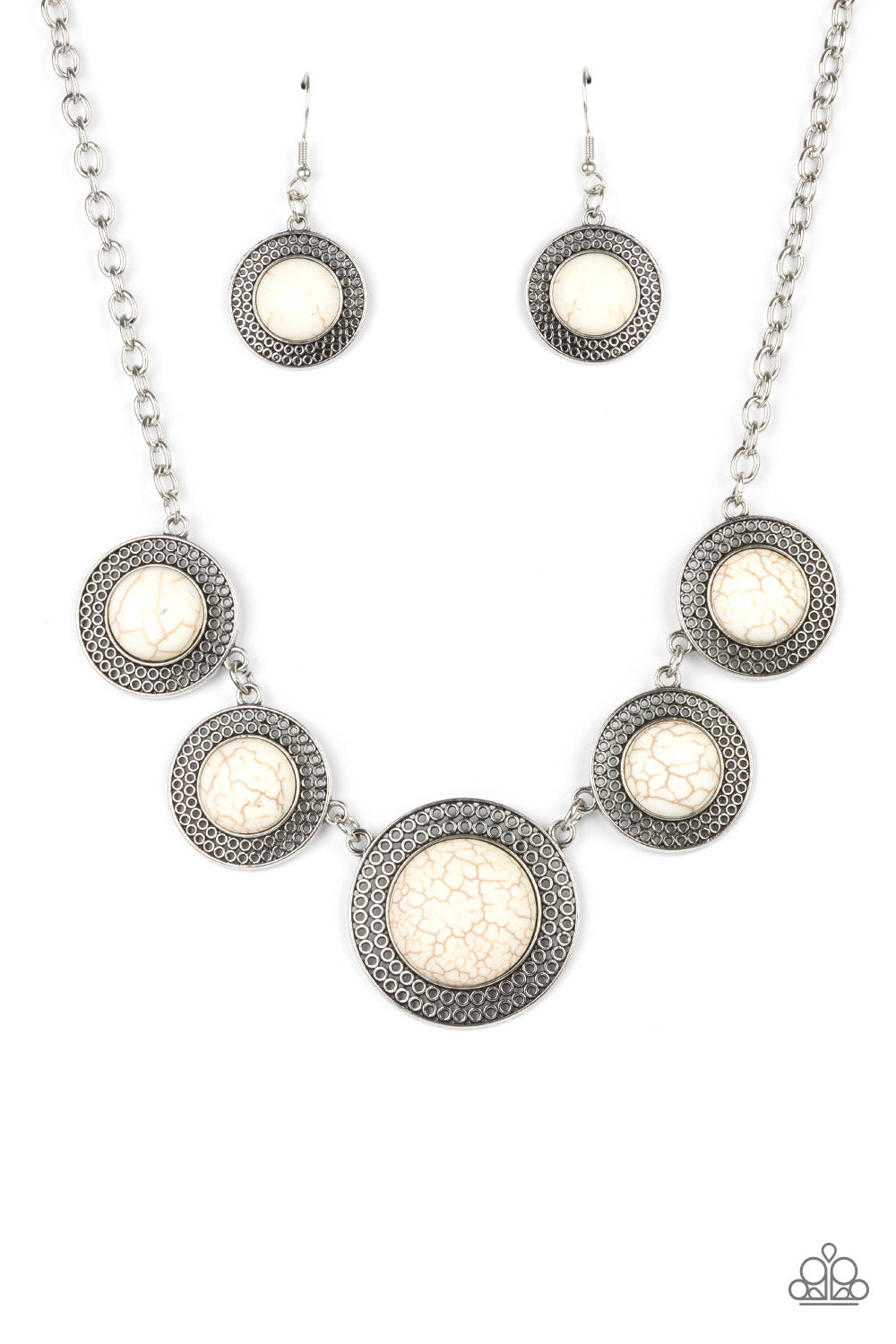 Circle of Wagons White Necklaces