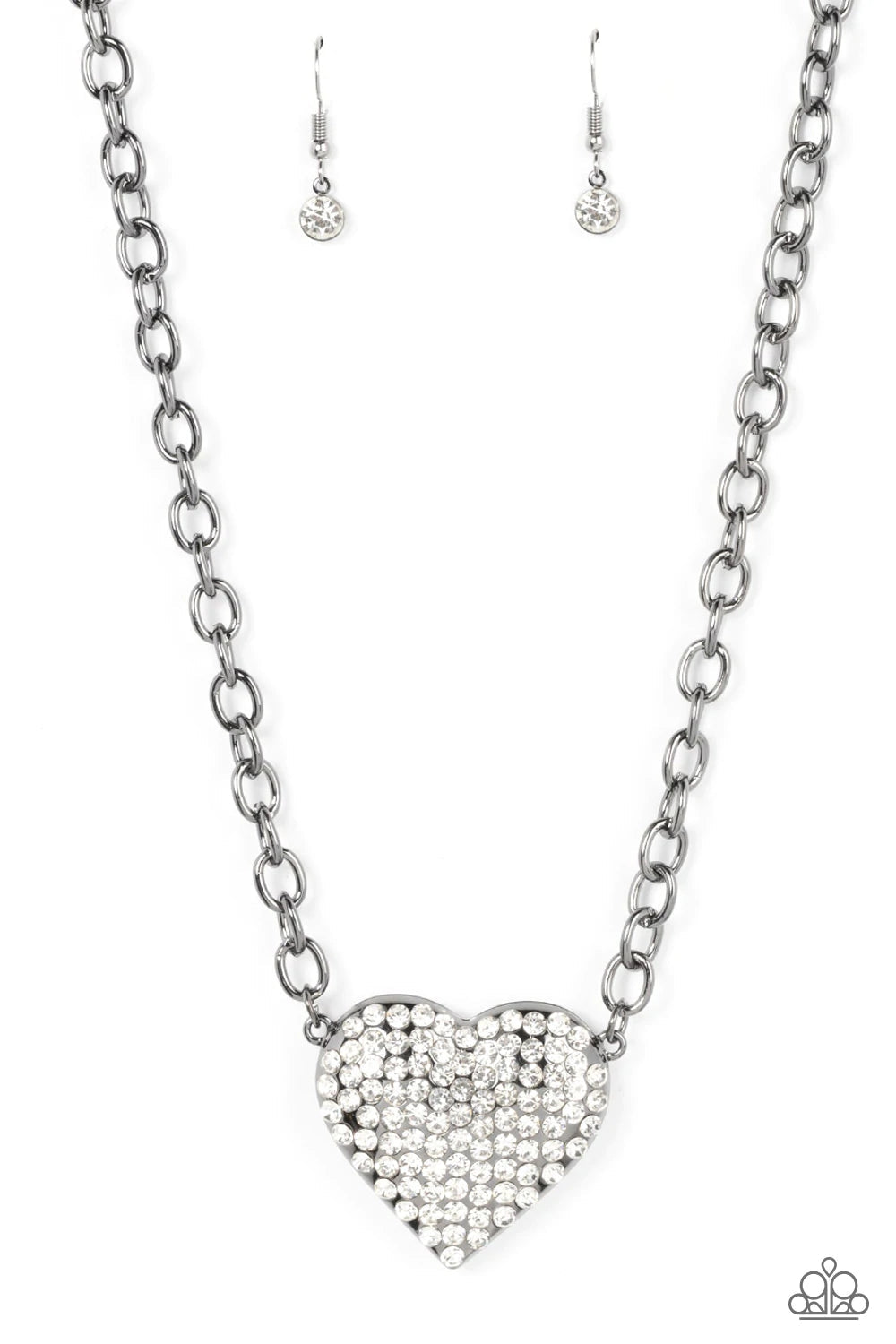 Heartbreakingly Blingly White Necklace