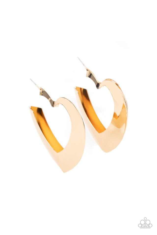 Heart Racing Radiance Gold Earrings (Hoops)
