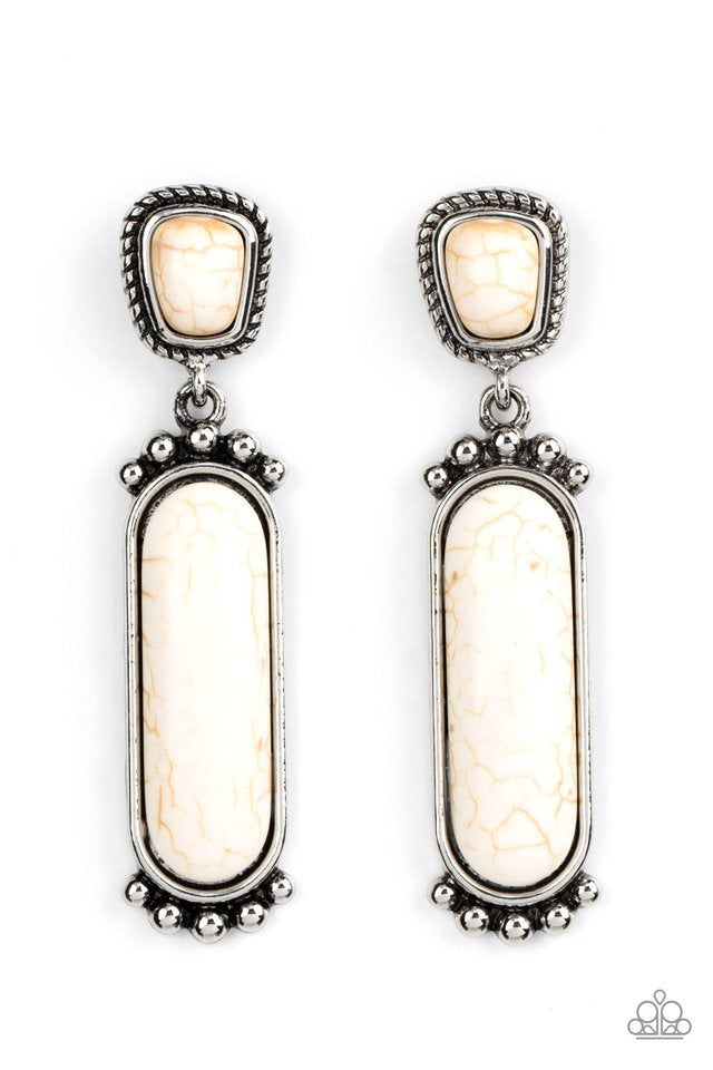 Southern Charm White Earrings (Post Back)