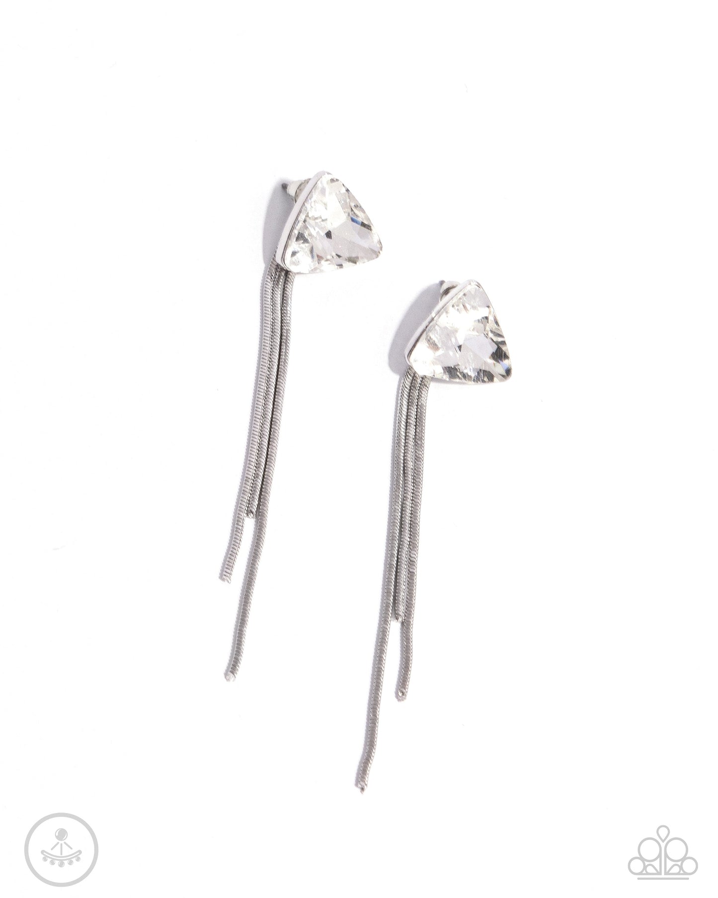 Candescent Class White Earrings (Post Back/Jacket)