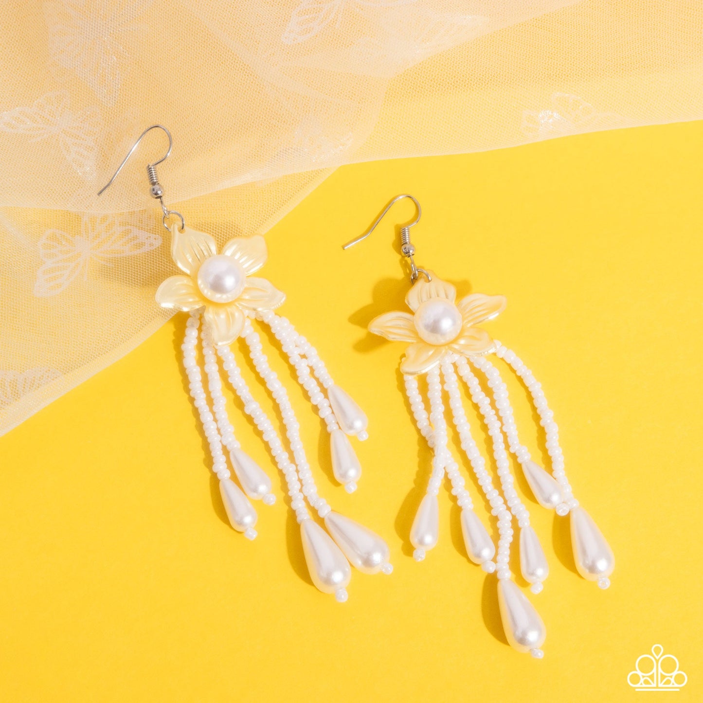 Prom Personality Yellow Earrings