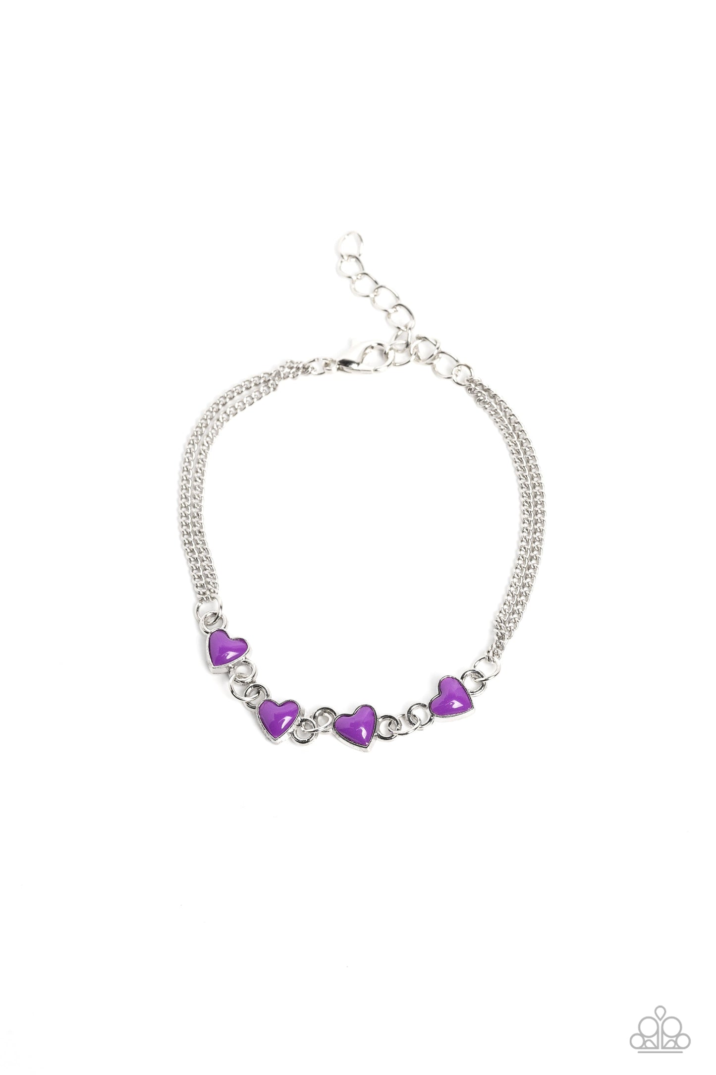 Smitten Sweethearts Purple Bracelet (Clasp)