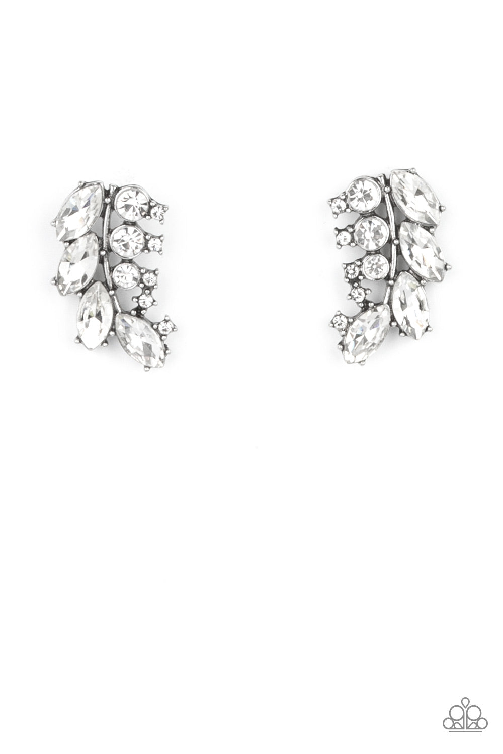 Flawless Fronds White Earrings (Post Back)