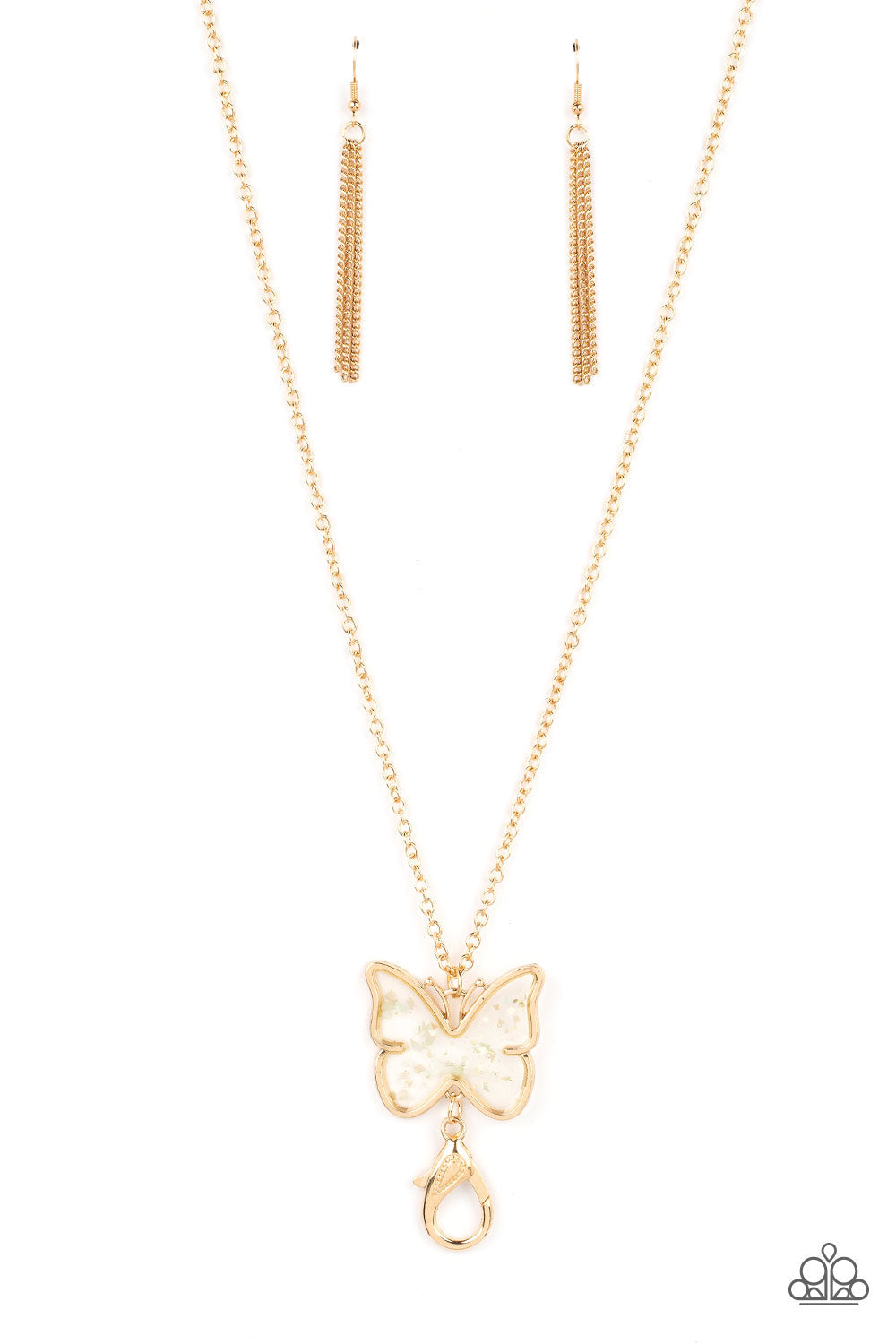 Gives Me Butterflies Gold Lanyard