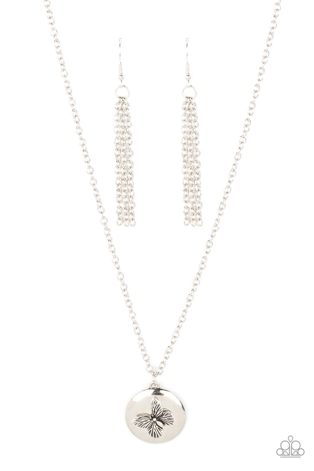 Monarch Meadow Silver Necklace