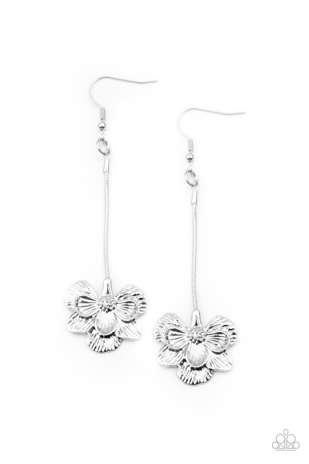 Opulently Orchid Silver Earrings