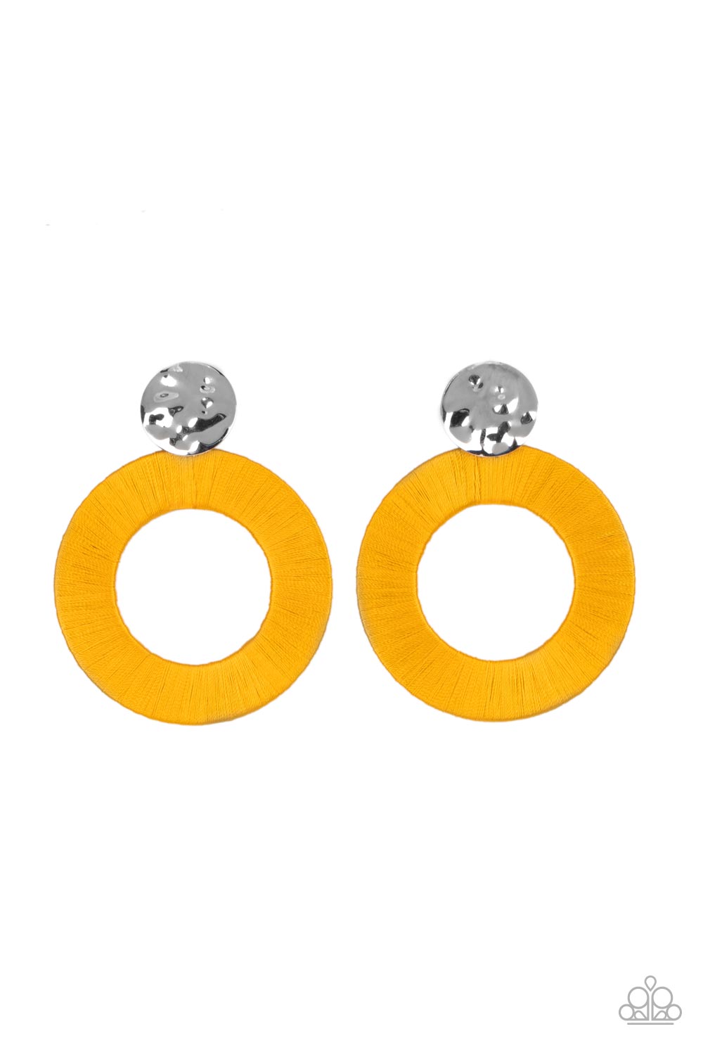 Strategically Sassy Yellow Earrings (Post Back)