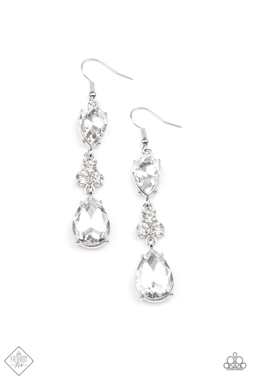 Once Upon a Twinkle White Earrings (Post Back)