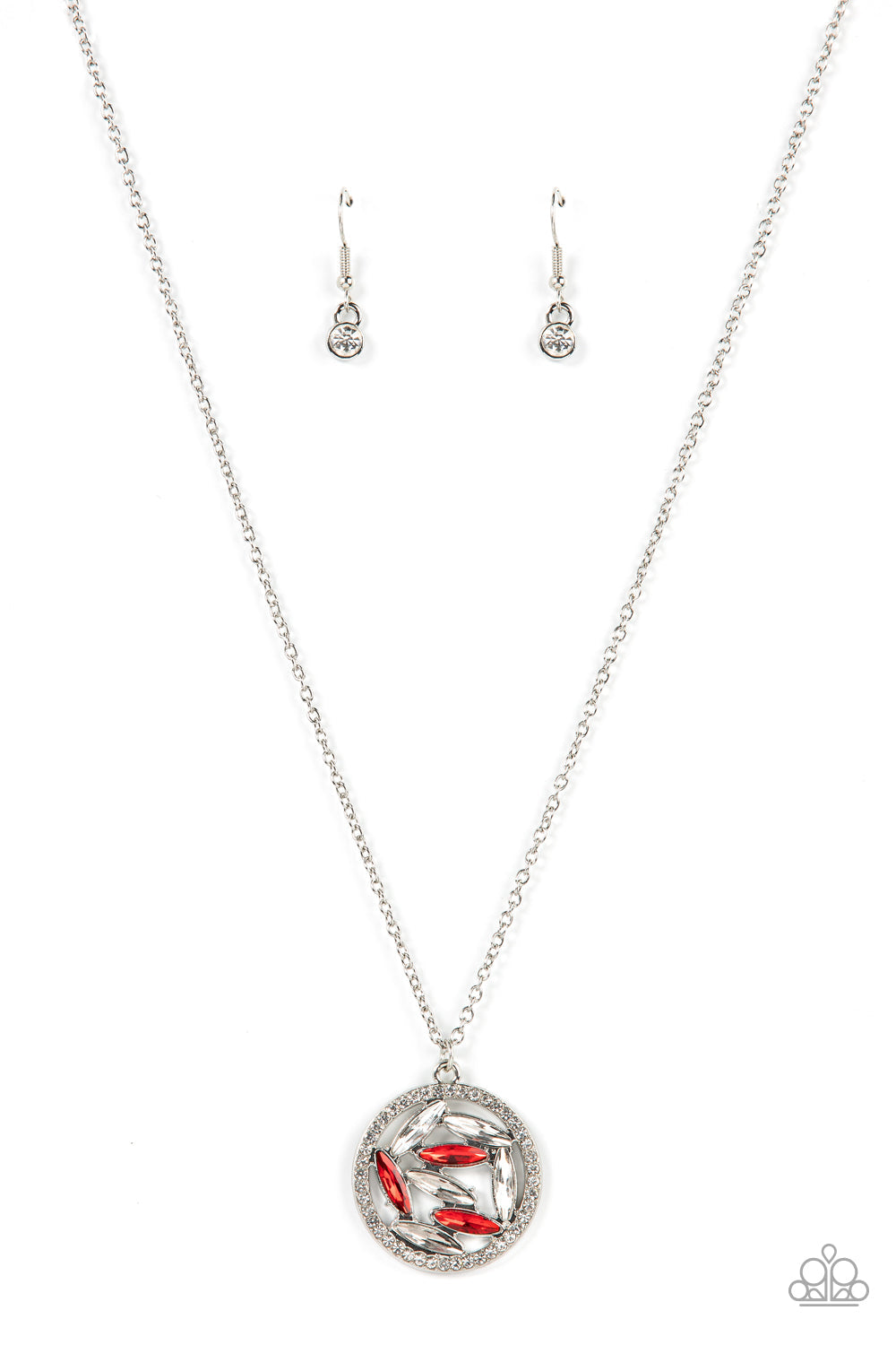 Head Spinning Sparkle Red Necklace