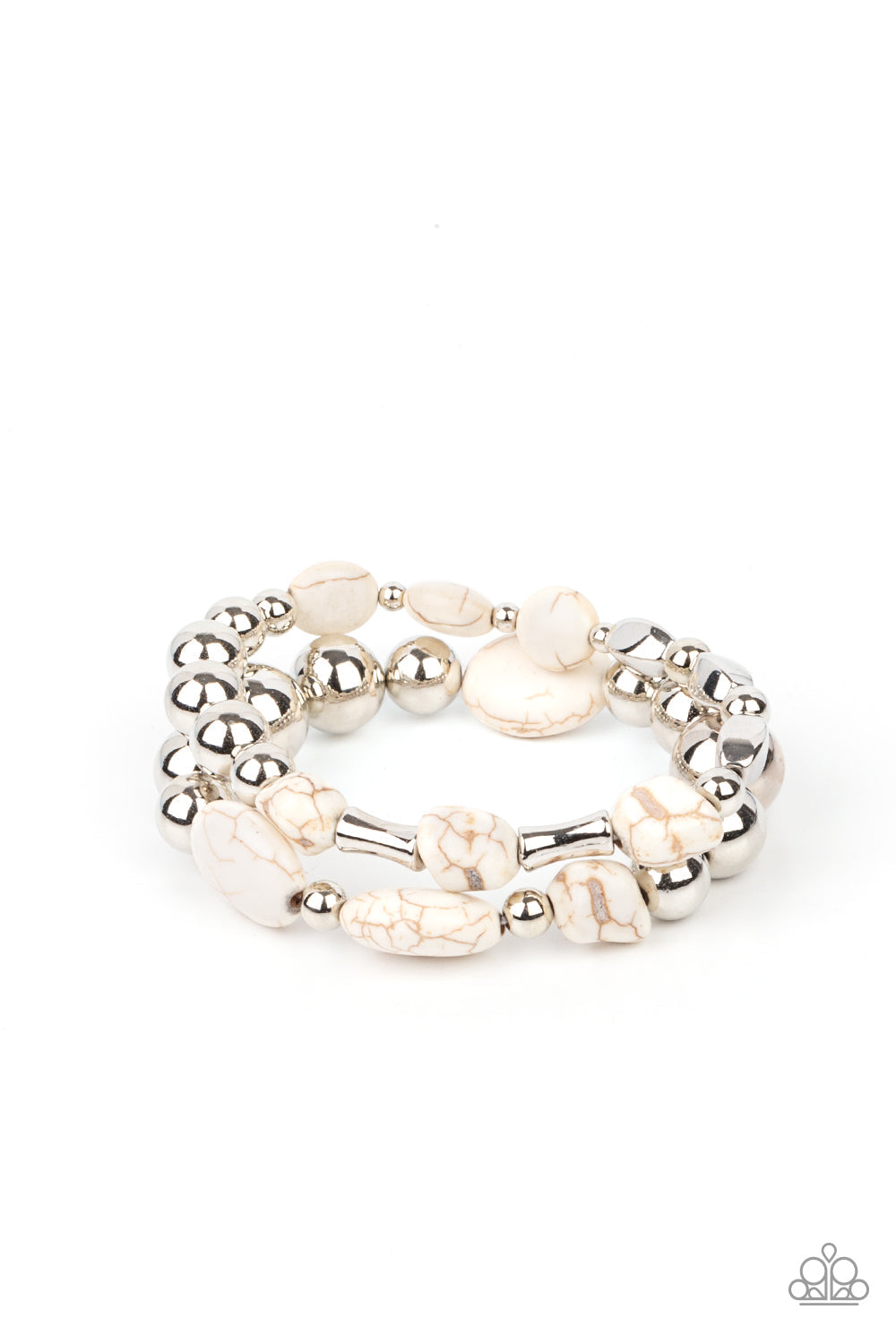 Authentically Artisan White Bracelet (Stretchy)