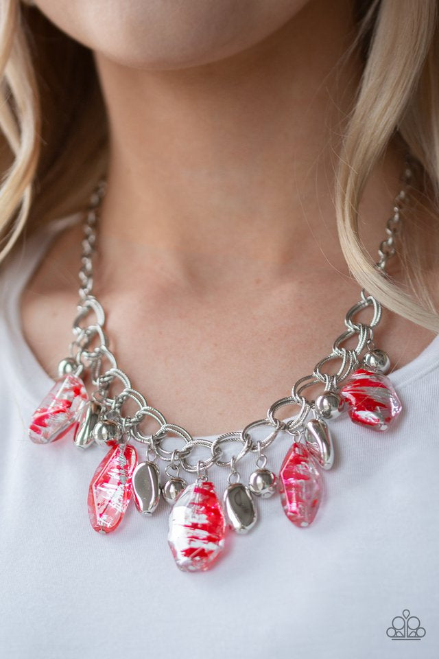 Chroma Drama Red Necklace