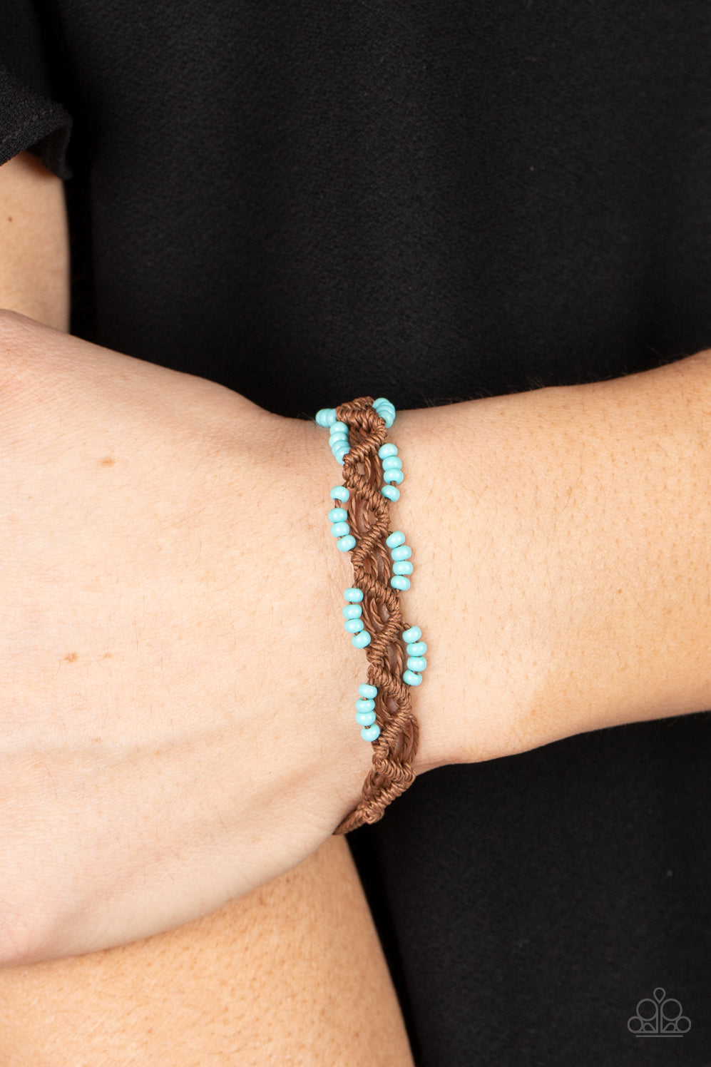 Cast A Wide Net Blue Urban Bracelet (Pull Cord)