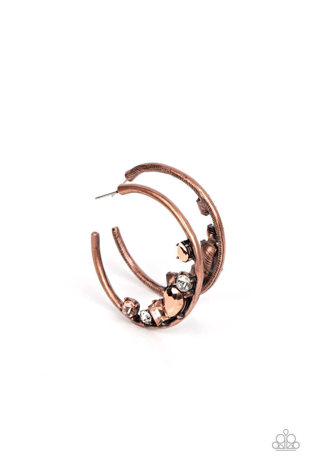Attractive Allure Copper Earrings (Hoops)
