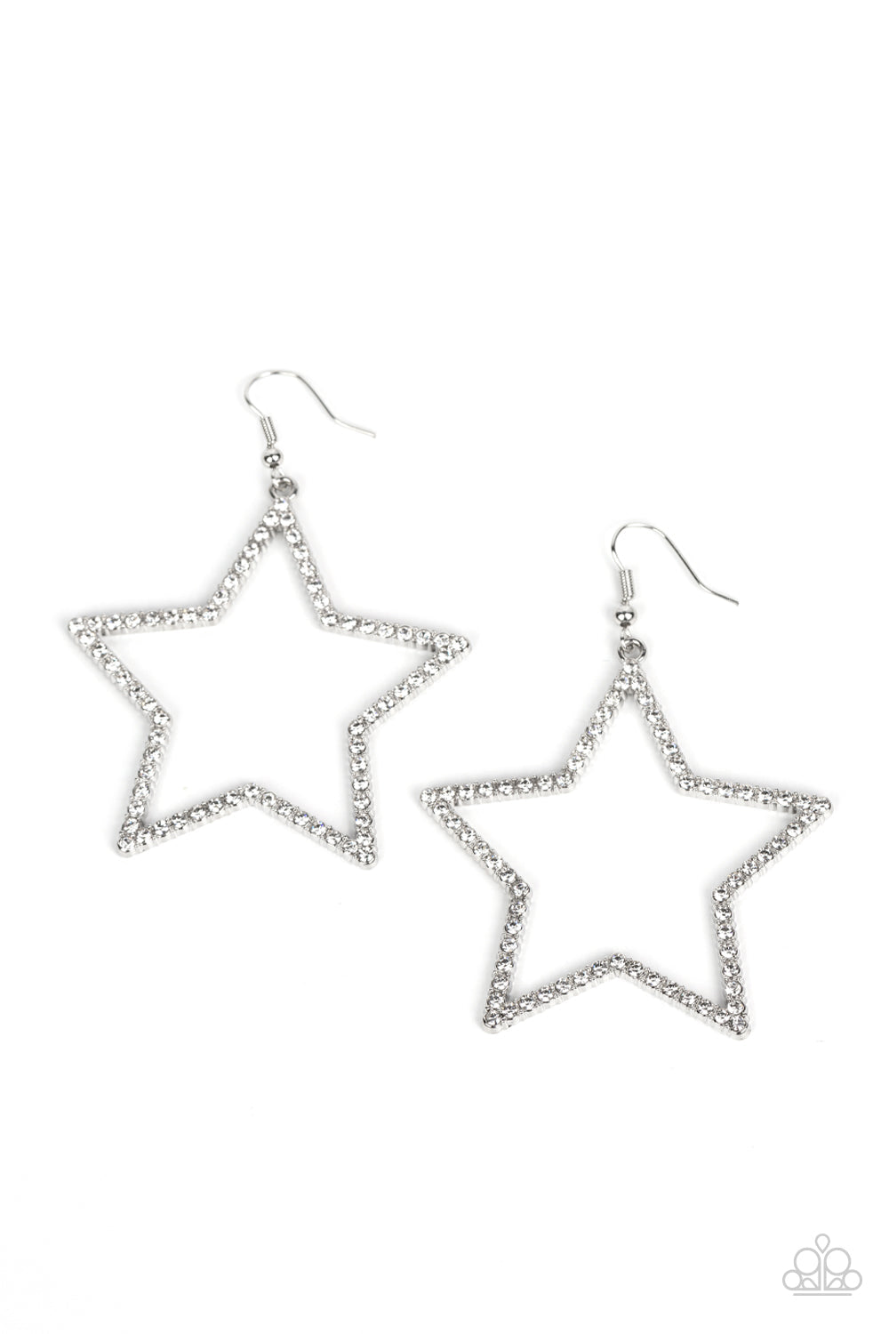 Supernova Sparkle White Earrings