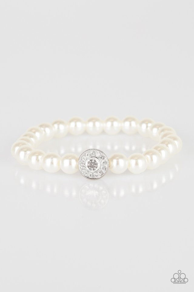 Follow My Lead White Bracelet (Stretchy)