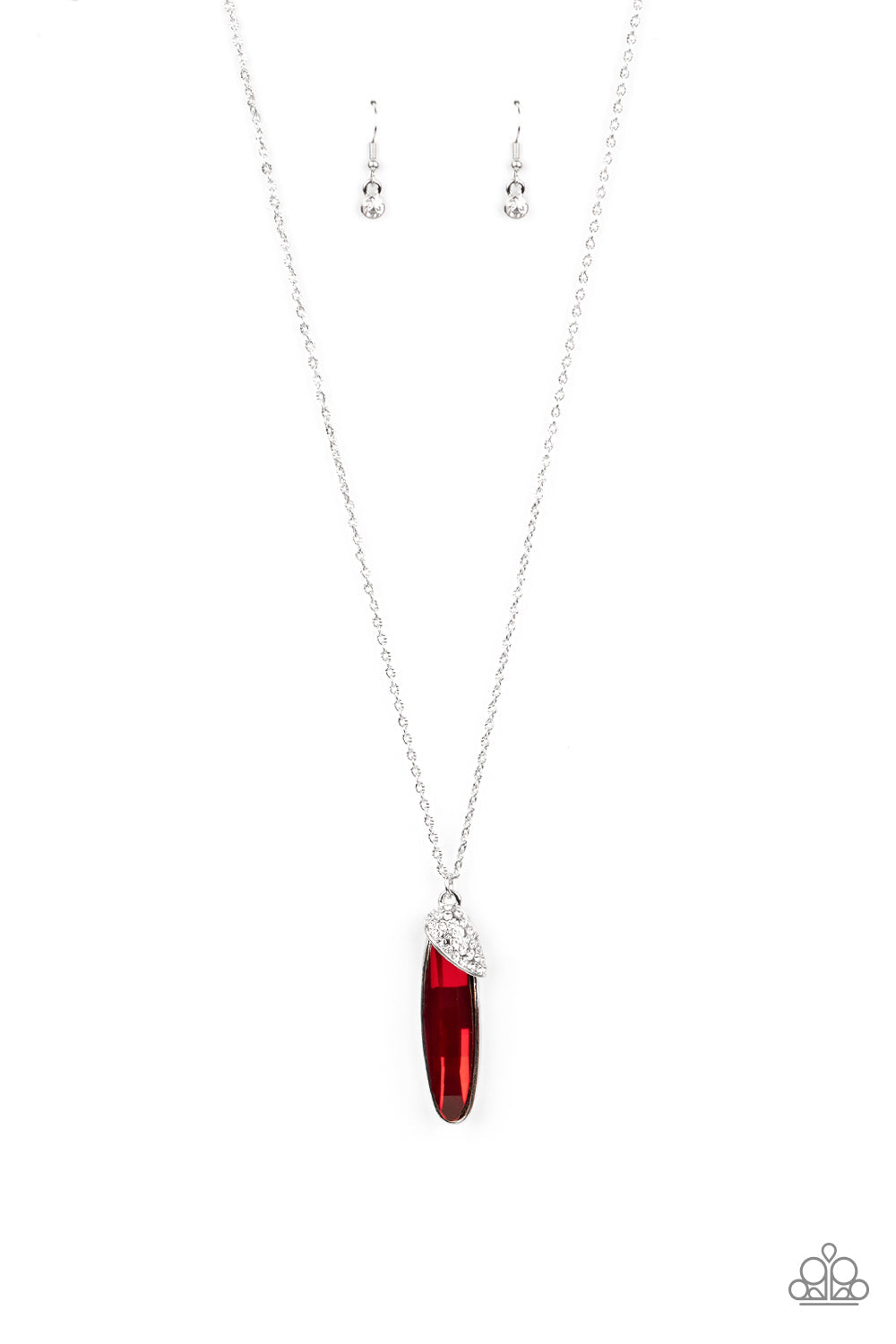 Spontaneous Sparkle Red Necklace