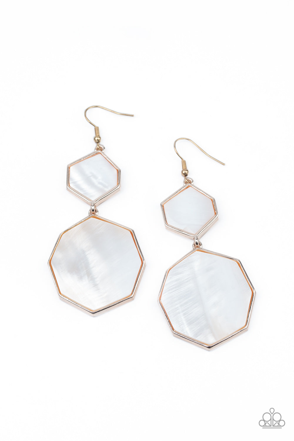 Vacation Glow White Earrings (Post Back)