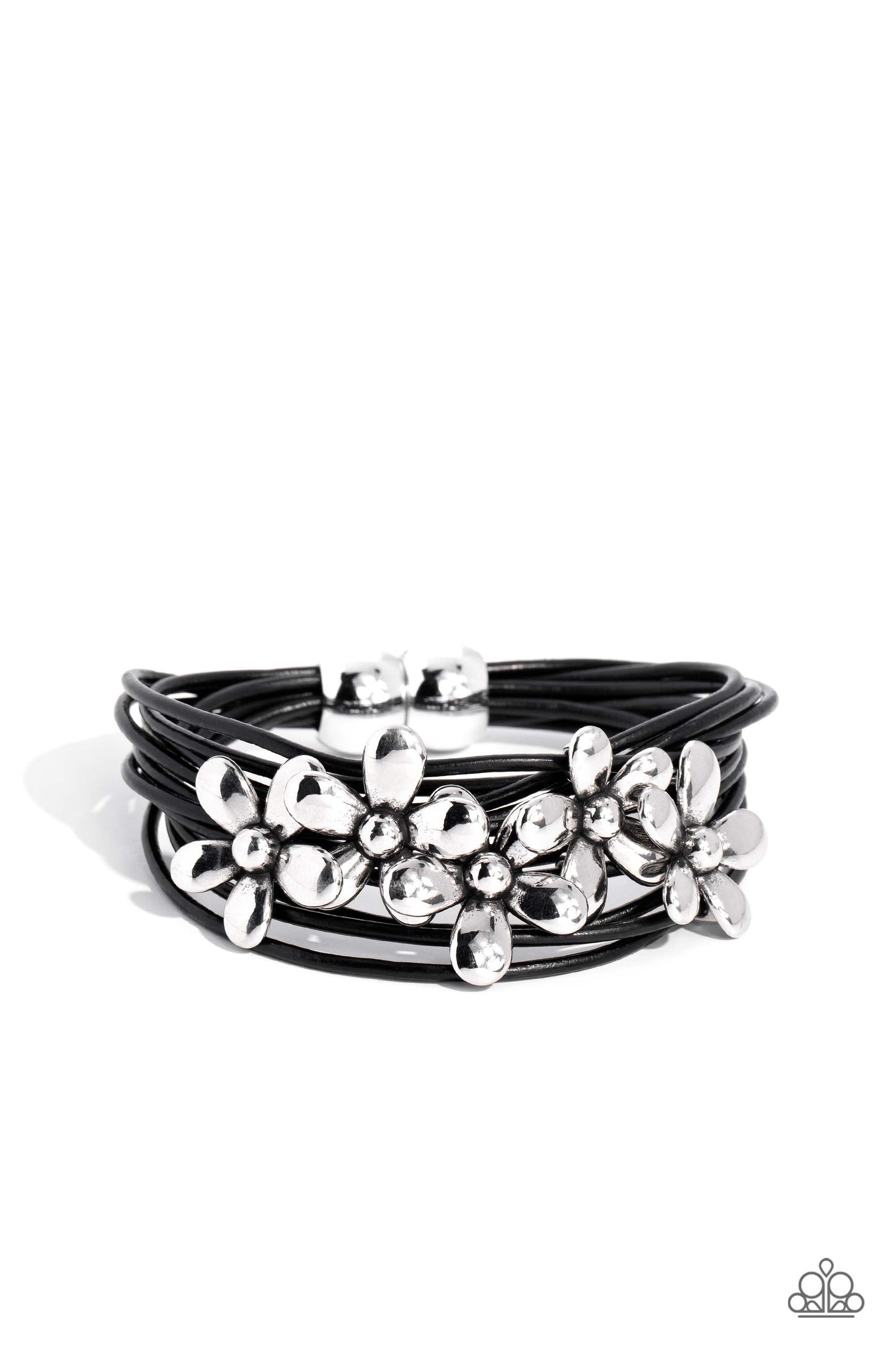 Here Comes The Bloom Black Urban Bracelet (Magnetic)
