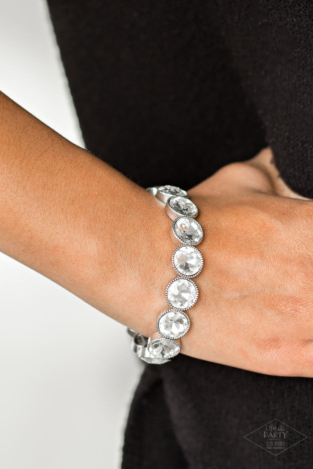 Number One Knockout White Bracelet (Stretchy)