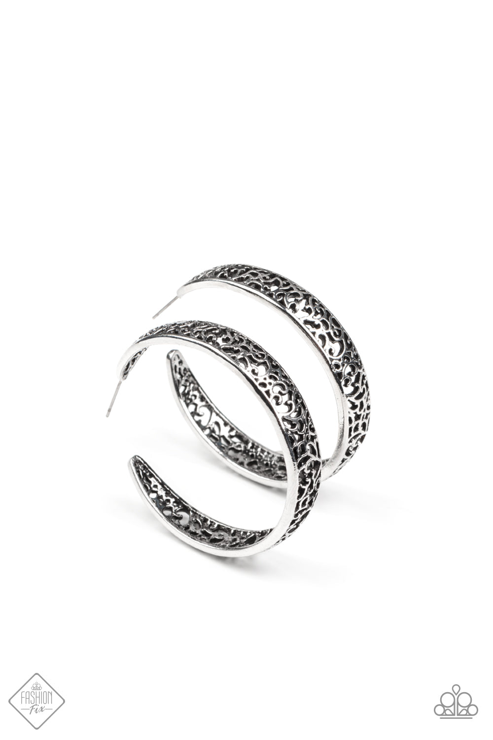 Garden For Two Silver Earrings (Hoops)
