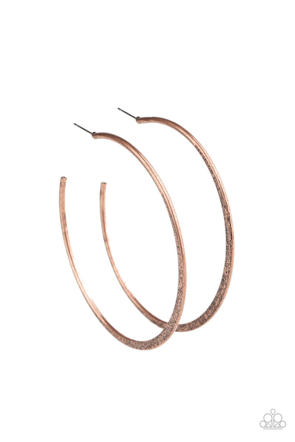 Flat Spin Copper Earrings (Hoops)