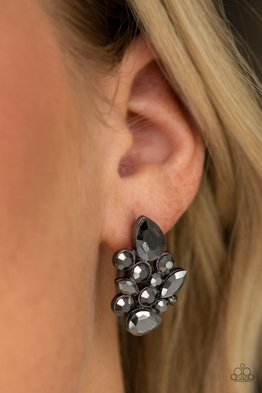 Galaxy Glimmer Black Earrings (Post Back)