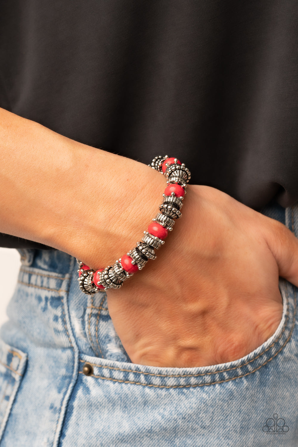 Canyon Crusher Red Bracelet (Stretchy)