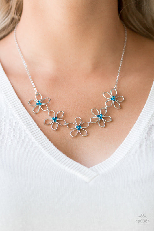 Hoppin Hibiscus Blue Necklace