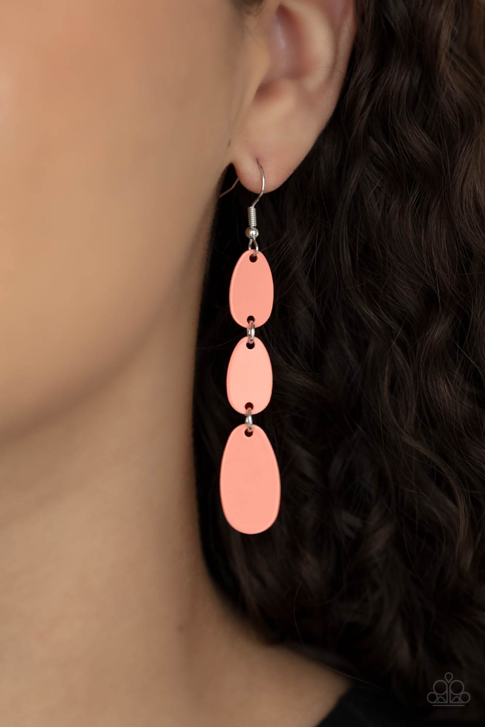 Rainbow Drops Orange Earrings
