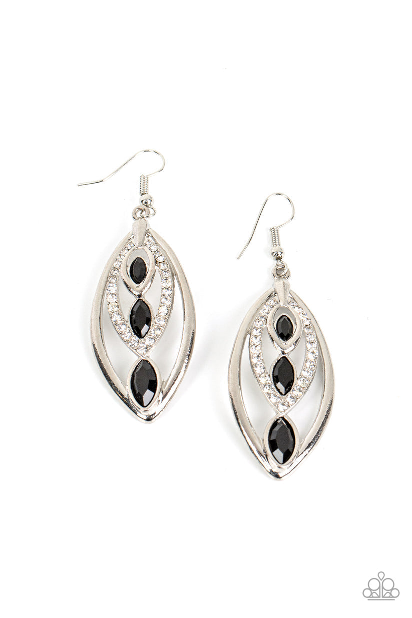 Extra Exuberant Black Earrings