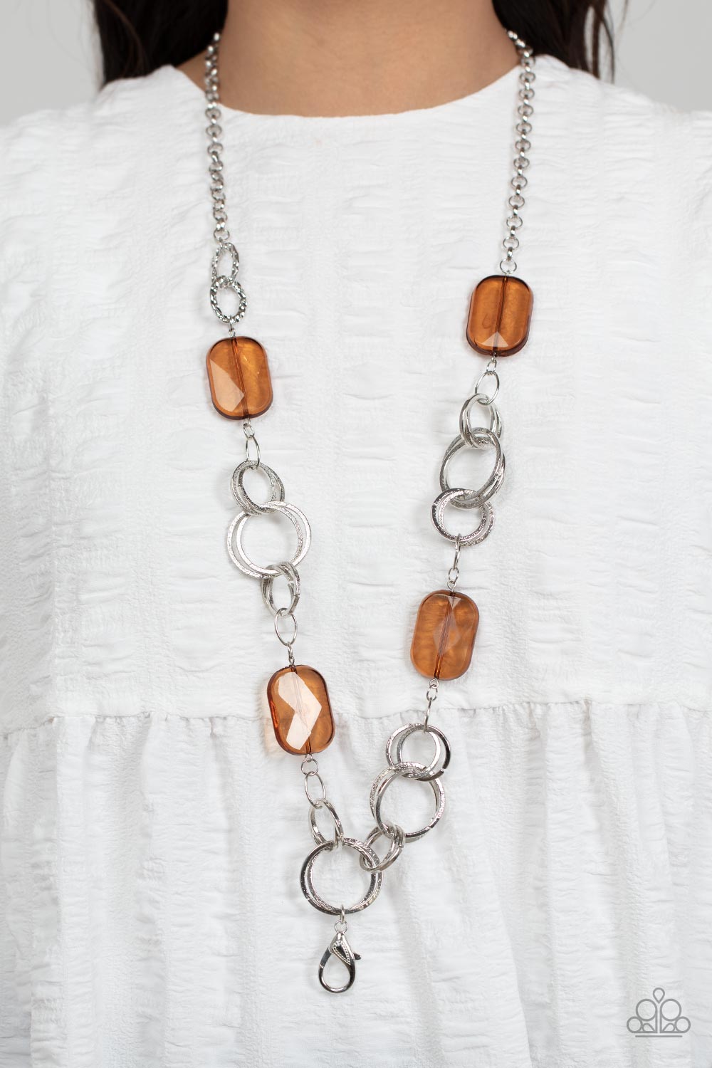 Stained Glass Glamour Brown Lanyard