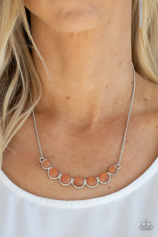 Serenely Scalloped Orange Necklace