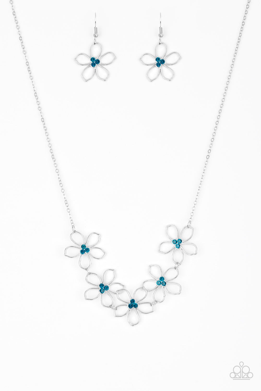 Hoppin Hibiscus Blue Necklace