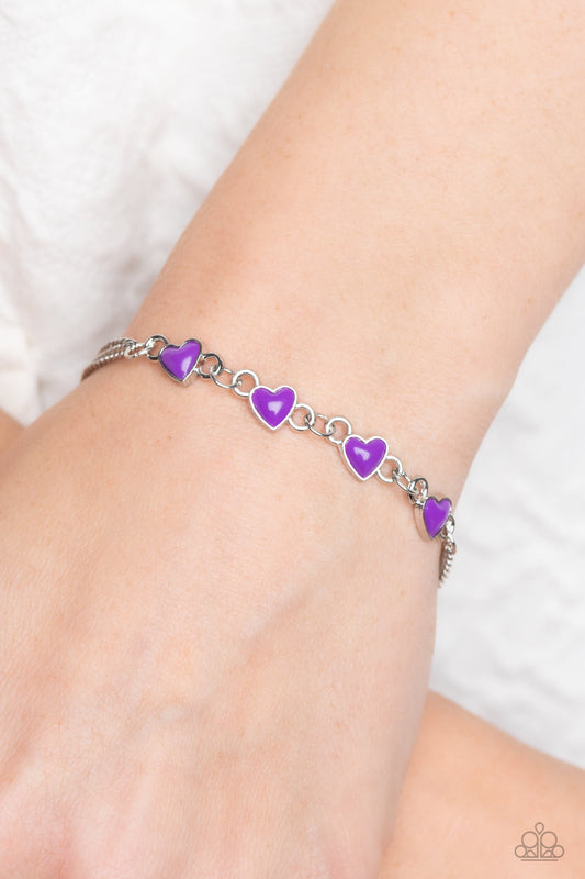 Smitten Sweethearts Purple Bracelet (Clasp)