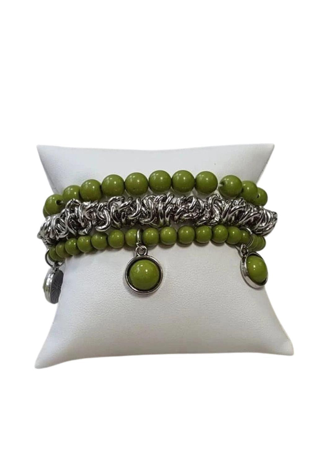 Good Vibes Only Green Bracelet (Stretchy)