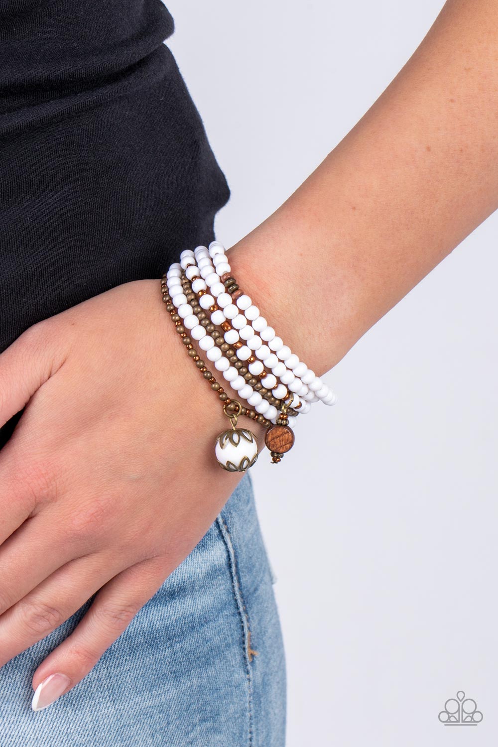 Epic Escapade White Bracelet (Stretchy)