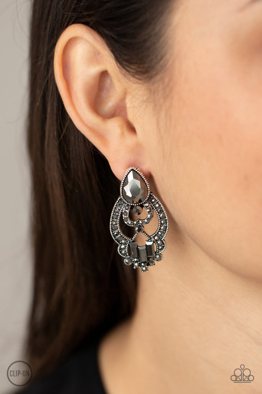 Glamour Gauntlet Silver Earrings (Clip-On’s)