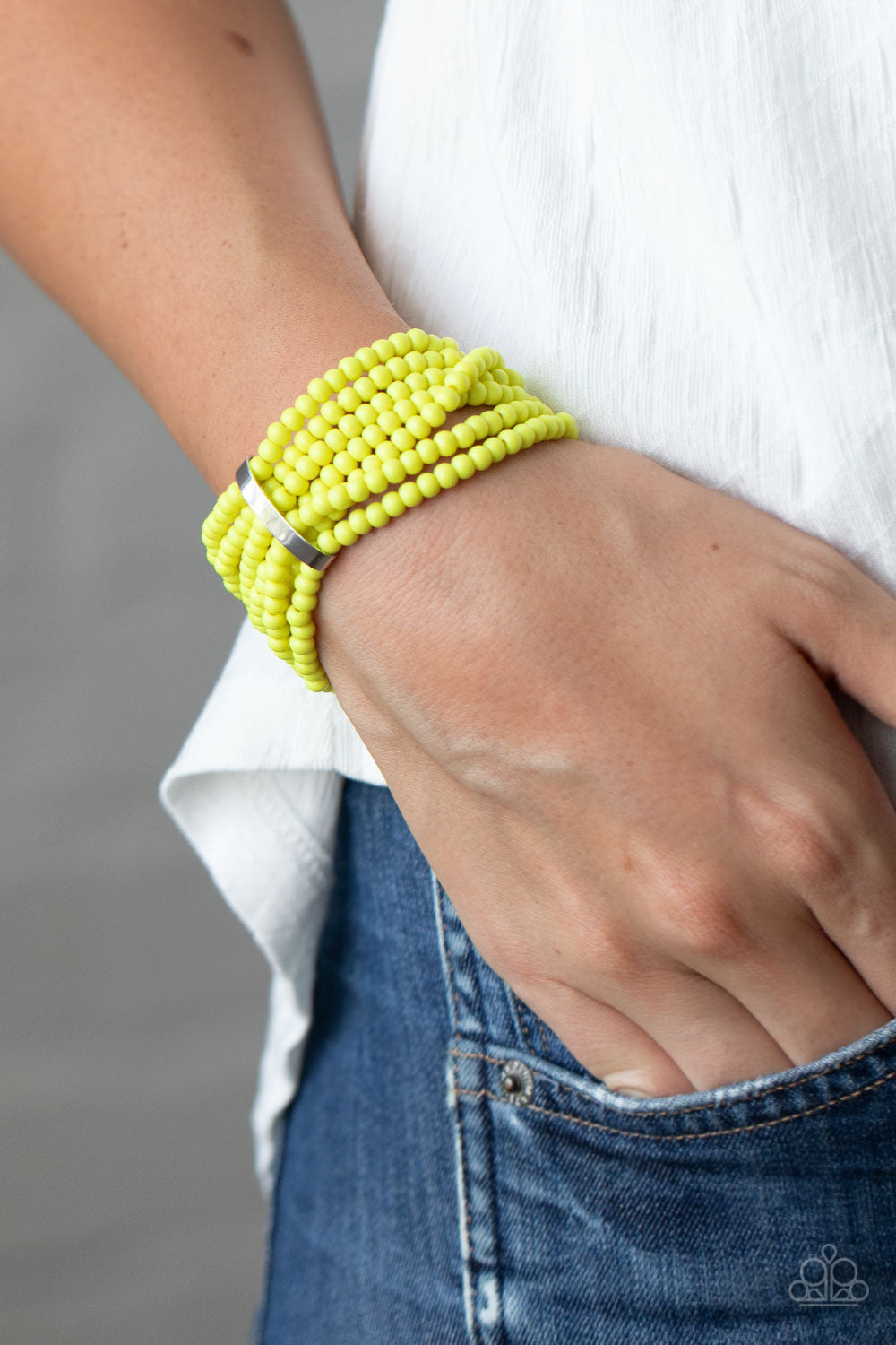 Thank Me LAYER Yellow Bracelet (Stretchy)