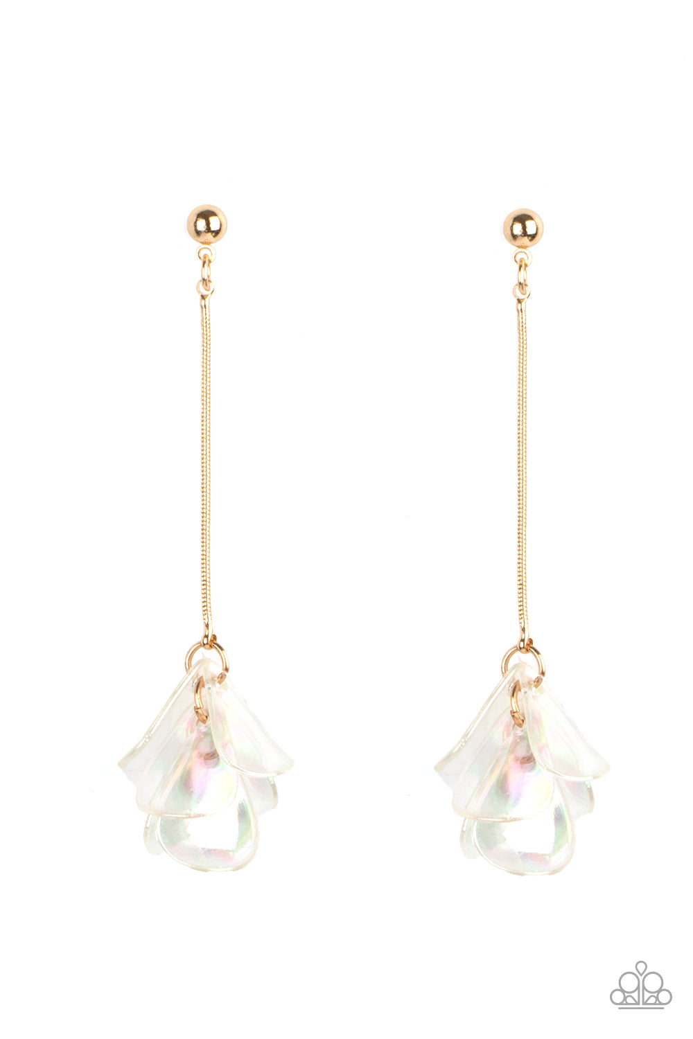 Keep Them In Suspense Gold Earrings (Post Back)