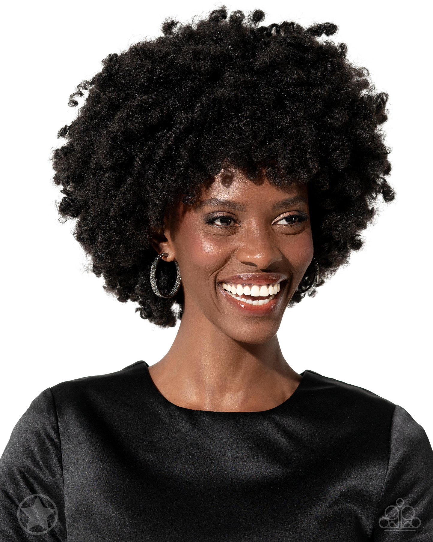 GLITZY By Association Black Earrings (Hoops)