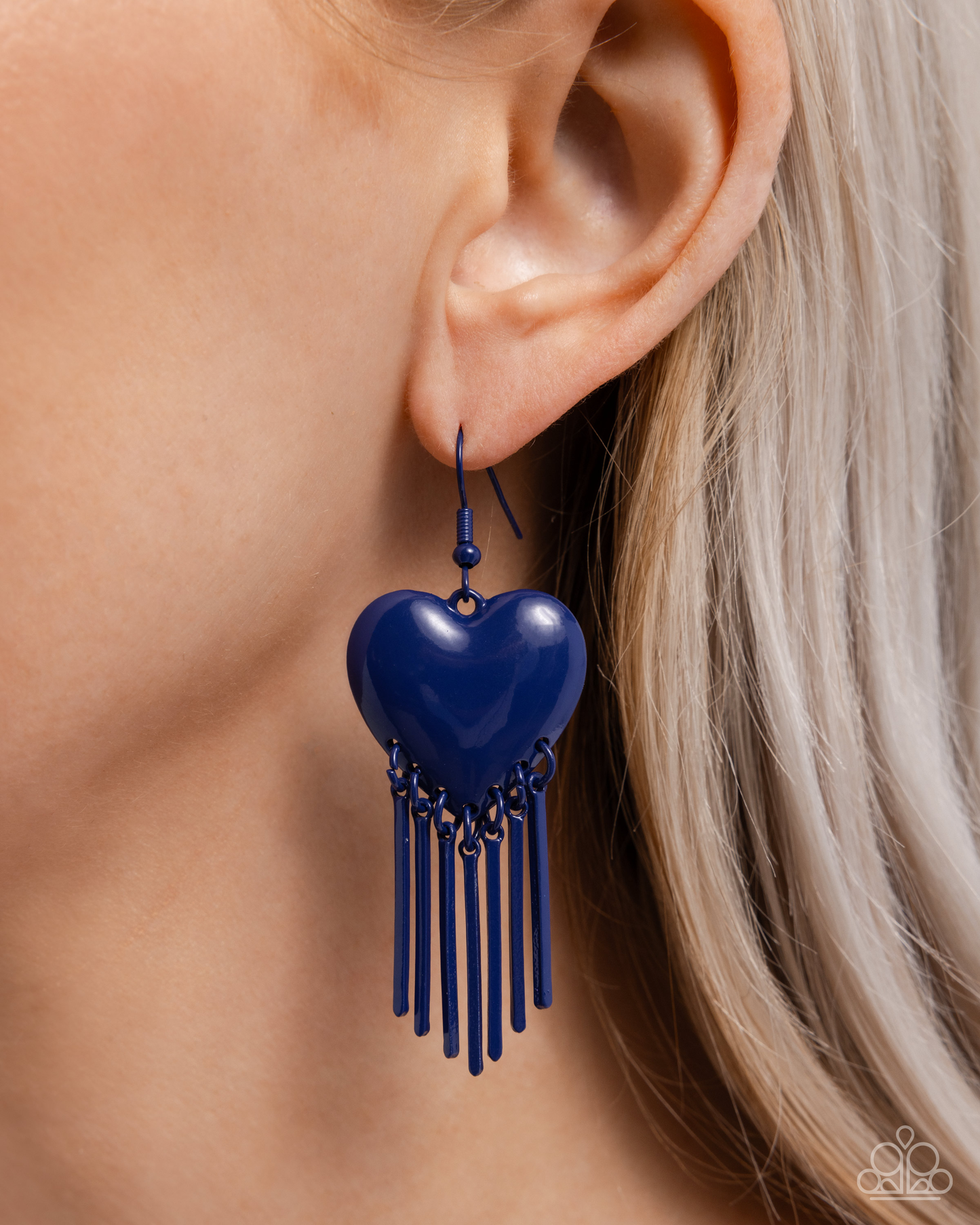 Flirty Fringe Blue Earrings