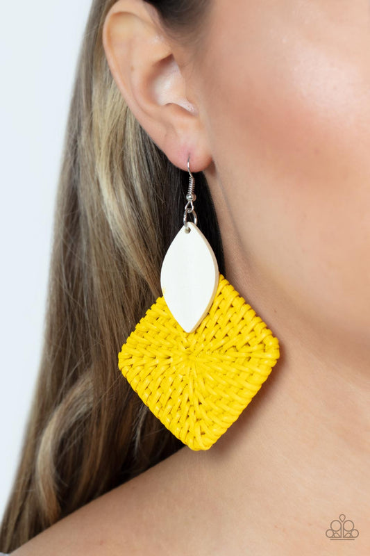 Sabbatical WEAVE Yellow Earrings