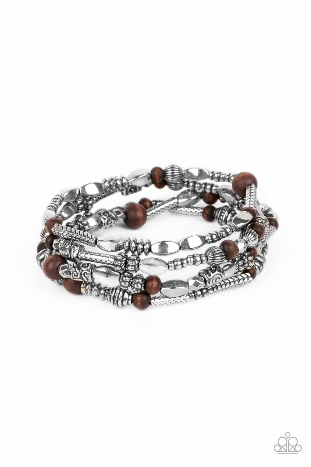 Jungle Jubilee Brown Bracelet (Stretchy)