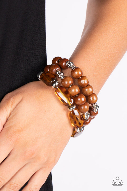 Wild Mannered Brown Bracelet (Stretchy)