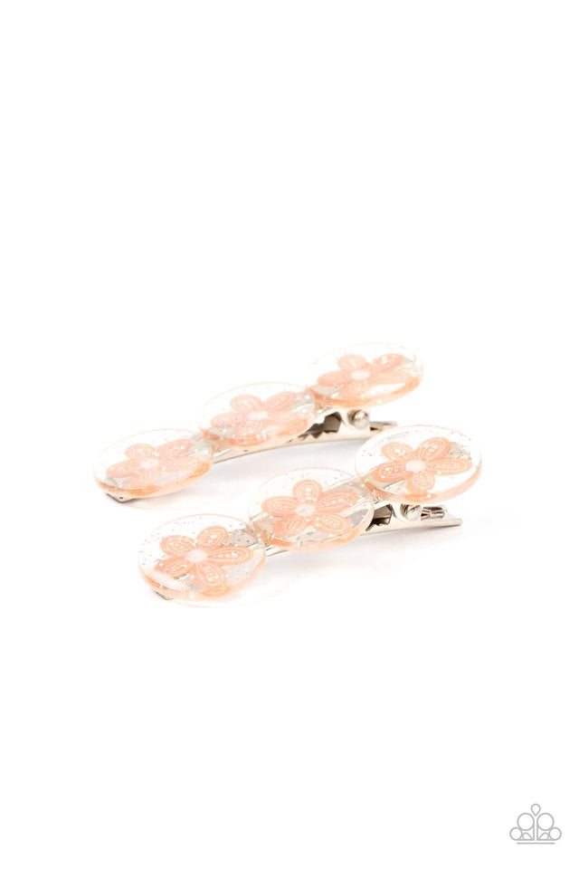 Pamper Me in Posies Orange Hair Clip