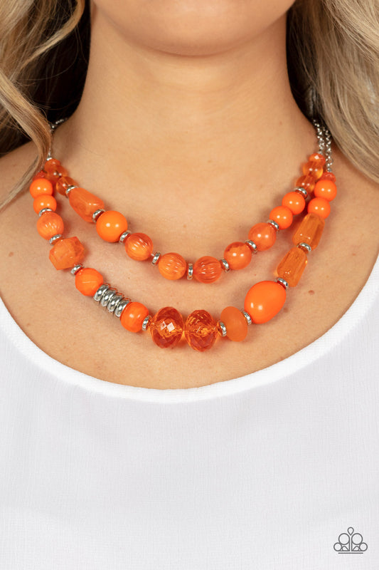 Pina Colada Paradise Orange Necklace