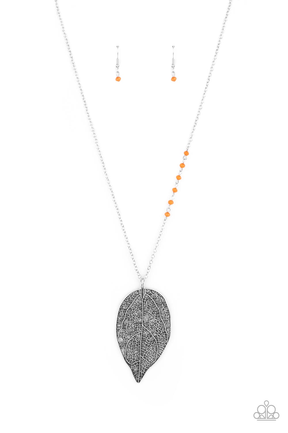 Frond Fantasy Orange Necklace