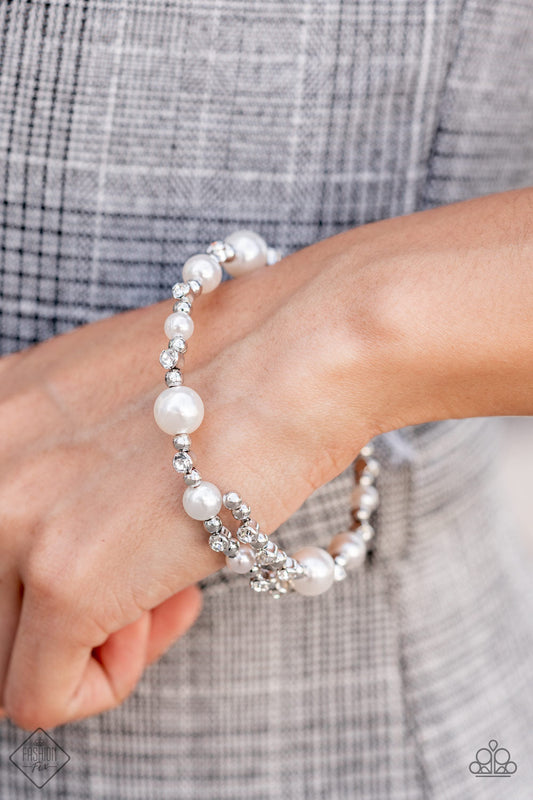 Chicly Celebrity White Bracelet (Coil)