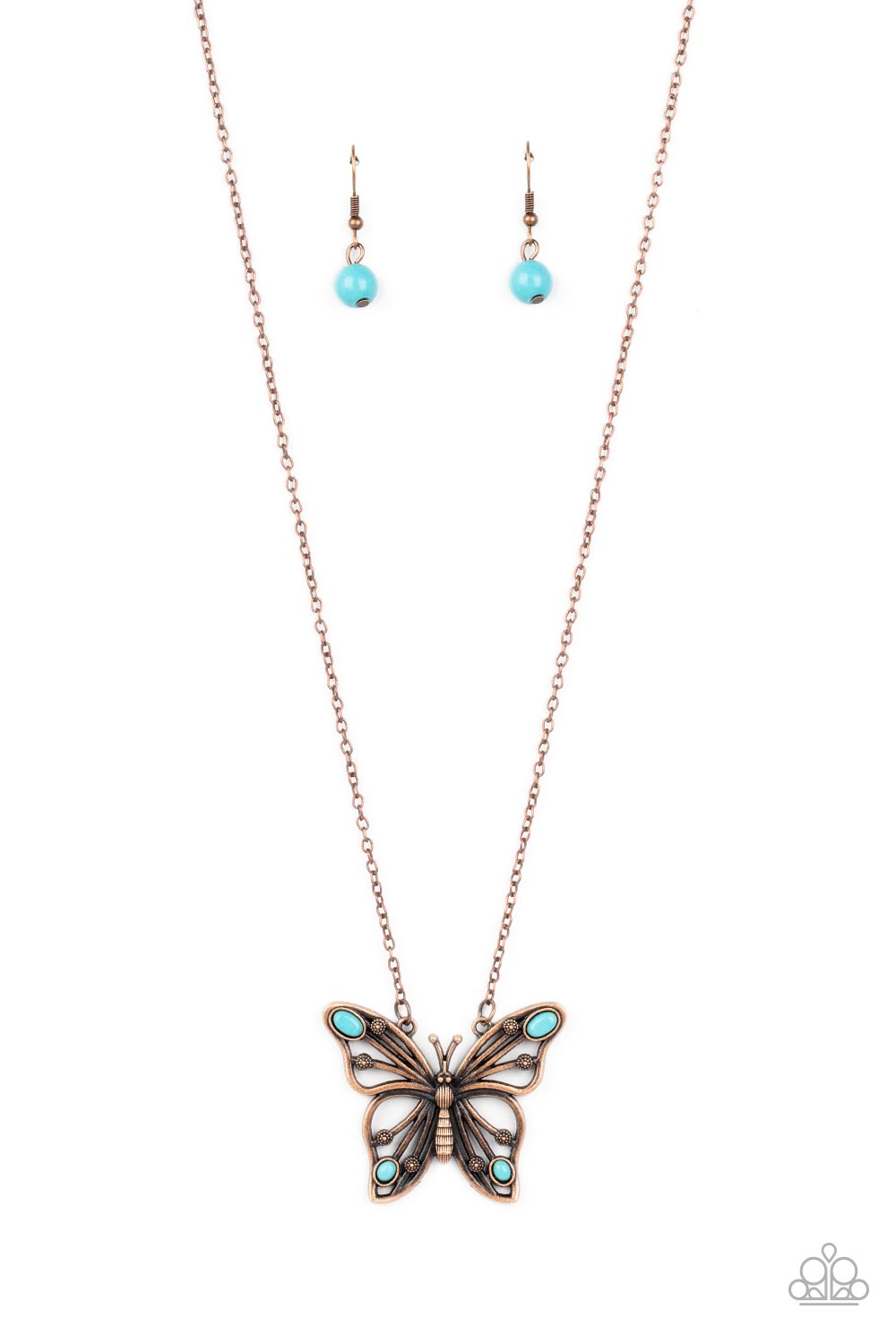 Badlands Butterfly Blue Necklace